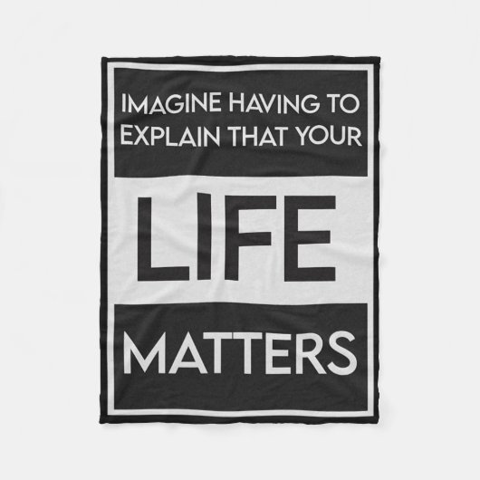 Schwarzes Leben Problem Blm Resist - Engagement Fleecedecke (Vorderseite)