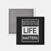 Schwarzes Leben Problem Blm Resist - Engagement Magnet (Vorderseite/Rückseite)