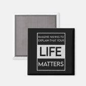 Schwarzes Leben Problem Blm Resist - Engagement Magnet (Vorderseite/Rückseite)
