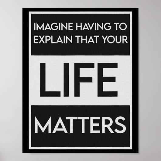 Schwarzes Leben Problem Blm Resist - Engagement Poster (Vorne)