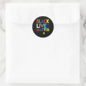 #schwarzes Leben Runder Aufkleber (Tasche)