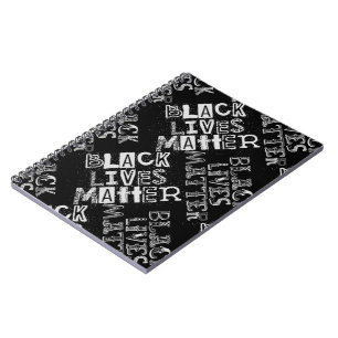 Schwarzes Leben zählt blass gemischte Schriftzeich Notizblock