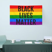 Schwarzes Leben zählt, LGBT-Regenbogenflagge Banner (Messeveranstaltung)