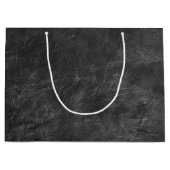 Schwarzes Leder Abstrakt Große Geschenktüte (Vorderseite)