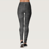 Schwarzes Leder Abstrakt Leggings (Rückseite)