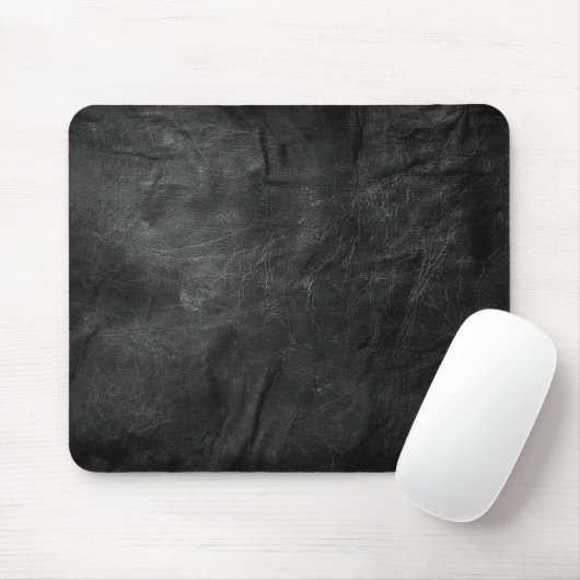 Schwarzes Leder Abstrakt Mousepad (Mit Mouse)