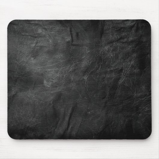 Schwarzes Leder Abstrakt Mousepad (Vorne)