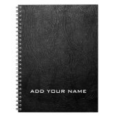 Schwarzes Leder Digital Notizblock (Vorderseite)