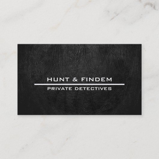 Schwarzes Leder Digital Visitenkarte (Vorderseite)