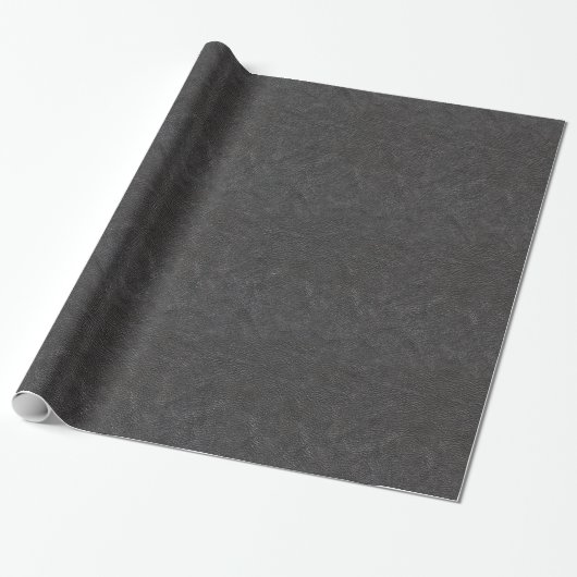 Schwarzes Leder Geschenkpapier (Ungerollt)