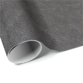 Schwarzes Leder Geschenkpapier (Rolleneckpunkt)