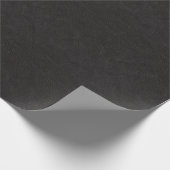Schwarzes Leder Look Imitats Textur Geschenkpapier (Ecke)