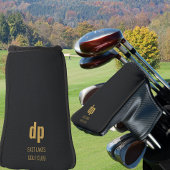 Schwarzes Leder Look Monogram Individuelle Name Pu Golf Headcover