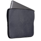 Schwarzes Leder Maskuline Rustikale Haut Laptopschutzhülle (Vorne Rechts)