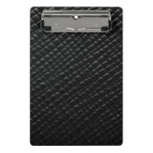 Schwarzes Leder Mini Klemmbrett (Vorderseite)