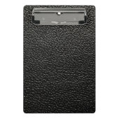 Schwarzes Leder Mini Klemmbrett (Vorderseite)