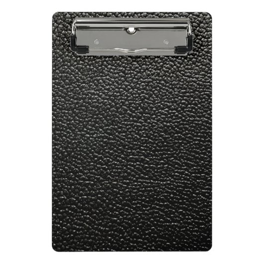 Schwarzes Leder Mini Klemmbrett (Vorderseite)