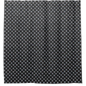 Schwarzes Leder mit Metallnieten Duschvorhang (Vorderseite)