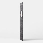 Schwarzes Leder mit weißer Heftung Case-Mate iPhone Hülle (Rückseite / Rechts)