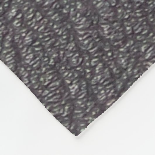 Schwarzes Leder mit weißer Heftung Fleecedecke (Ecke)