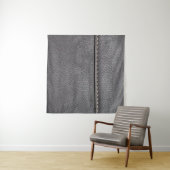 Schwarzes Leder mit weißer Heftung Wandteppich (Beispiel (Horizontal))