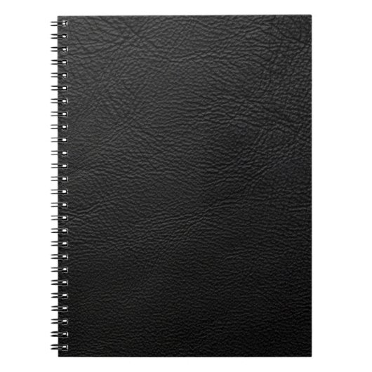 Schwarzes Leder Notizblock (Vorderseite)