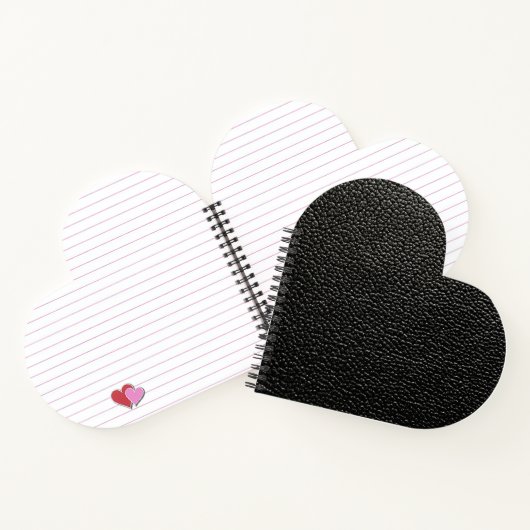 Schwarzes Leder Notizblock (Innenseite)