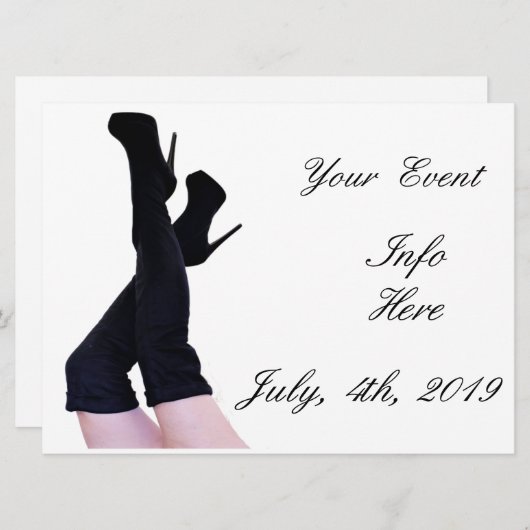 Schwarzes Leder Oberschenkelhohe Stiefel Thunder_C (Vorne/Hinten)