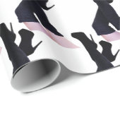 Schwarzes Leder Oberschenkelhohe Stiefel Thunder_C Geschenkpapier (Rolleneckpunkt)