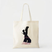 Schwarzes Leder Oberschenkelhohe Stiefel Thunder_C Tragetasche (Vorne)