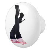 Schwarzes Leder Oberschenkelstiefel Thunder_Cove Keramikknauf (Rechts)