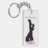 Schwarzes Leder Oberschenkelstiefel Thunder_Cove Schlüsselanhänger (Vorderseite links)