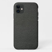 Schwarzes Leder personalisieren Case-Mate iPhone Hülle (Rückseite)