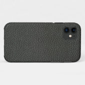 Schwarzes Leder personalisieren Case-Mate iPhone Hülle (Rückseite (Horizontal))