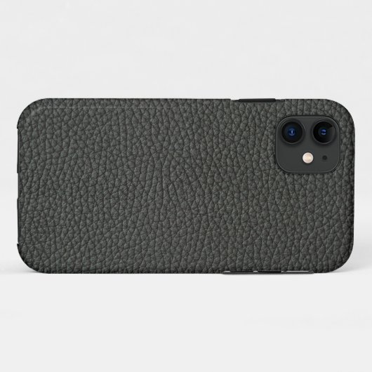 Schwarzes Leder personalisieren Case-Mate iPhone Hülle (Rückseite (Horizontal))