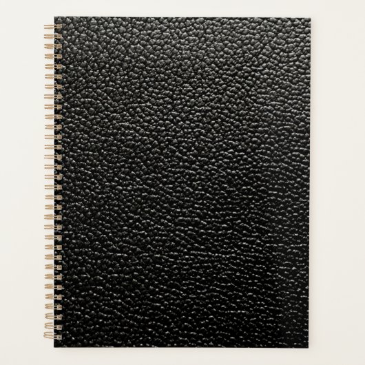 Schwarzes Leder Planer (Vorderseite)