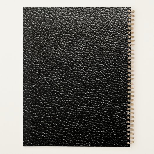 Schwarzes Leder Planer (Rückseite)