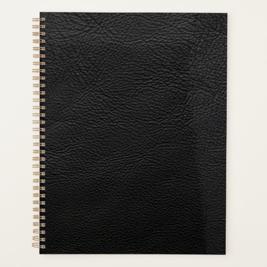 Schwarzes Leder Planer (Vorderseite)