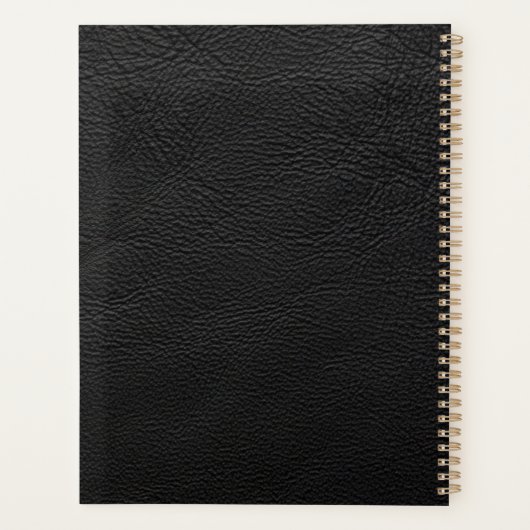 Schwarzes Leder Planer (Rückseite)