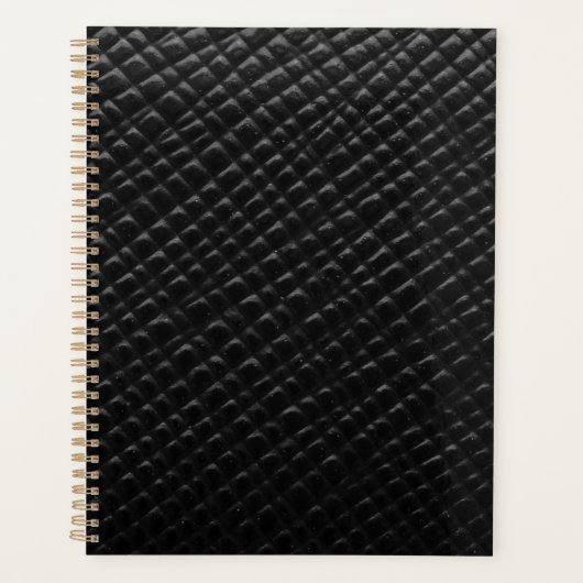 Schwarzes Leder Planer (Vorderseite)