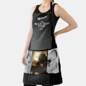 Schwarzes Leder Print Best Vater je 3 FotoCollage Schürze (InSitu)