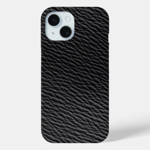 Schwarzes Leder-Textil-Handyhülle Case-Mate iPhone Hülle
