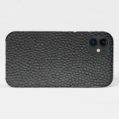 Schwarzes Leder Textur Case-Mate iPhone Hülle (Rückseite (Horizontal))
