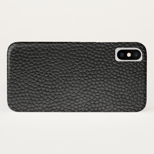Schwarzes Leder Textur Case-Mate iPhone Hülle (Rückseite (Horizontal))