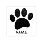 Schwarzes Leder Textur Dog Paw Print Individuelle  Gummistempel (Prägung)