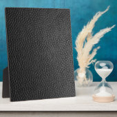 Schwarzes Leder Textur Fotoplatte (Seite)