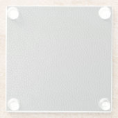 Schwarzes Leder Textur Glasuntersetzer (Rückseite)