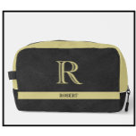 Schwarzes Leder Textur Gold Monogram Name Waschbeutel<br><div class="desc">Personalisiert Monogram und Name für einen Gentleman in deinem Leben. Schwarze Ledertextur mit goldfarbenem, elegantem Schriftsatz (nicht echtem Leder). Anspruchsvolle Geschenkidee für Vater oder Großvater (Ehemann / bedeutender anderer). Wenn Sie eine Designhilfe oder eine besondere Anfrage benötigen, schicken Sie uns einfach einen Chat und wir machen es für Sie möglich....</div>