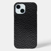 Schwarzes Leder Textur Handy Fall Case-Mate iPhone Hülle (Rückseite)