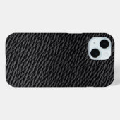 Schwarzes Leder Textur Handy Fall Case-Mate iPhone Hülle (Rückseite (Horizontal))